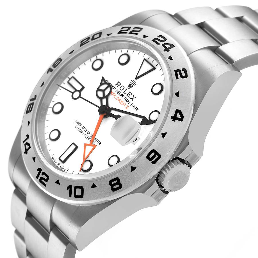 Rolex Explorer II 42 Steel Polar White Dial Mens Watch