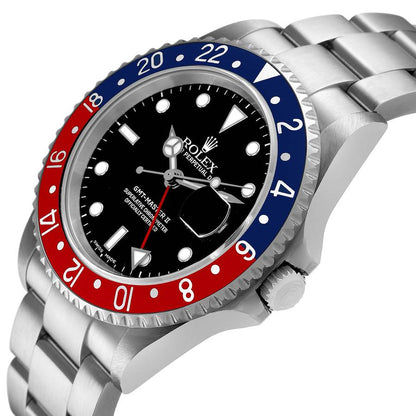 Rolex GMT Master II Steel Blue Red Pepsi Bezel Mens Watch