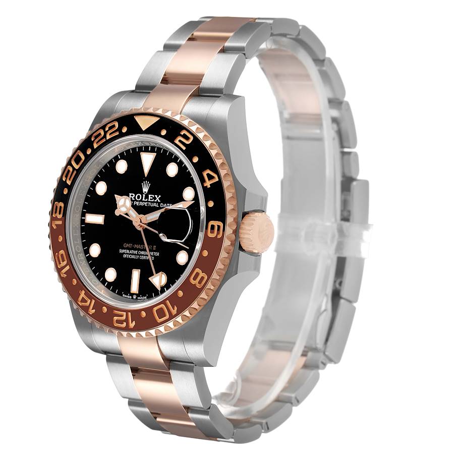 Rolex GMT Master II Steel Rose Gold Root Beer Bezel Mens Watch