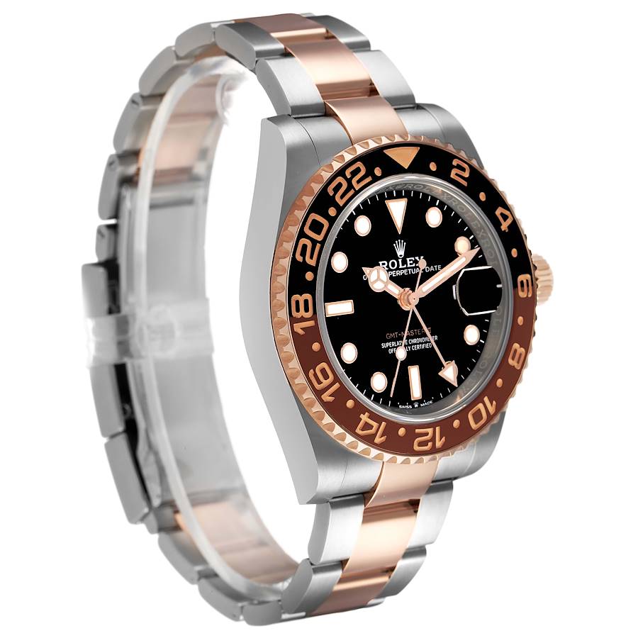 Rolex GMT Master II Steel Rose Gold Root Beer Bezel Mens Watch