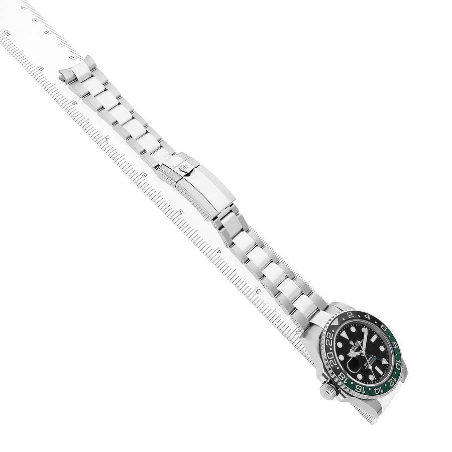 Rolex GMT Master II Steel Sprite Green Black Bezel Mens Watch