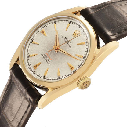 Rolex Oyster Perpetual 34 Super Oyster Yellow Gold Vintage Mens Watch