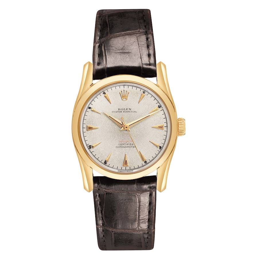 Rolex Oyster Perpetual 34 Super Oyster Yellow Gold Vintage Mens Watch