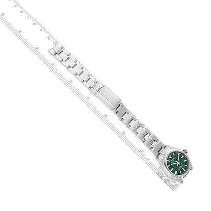 Rolex Oyster Perpetual Midsize Green Dial Steel Ladies Watch