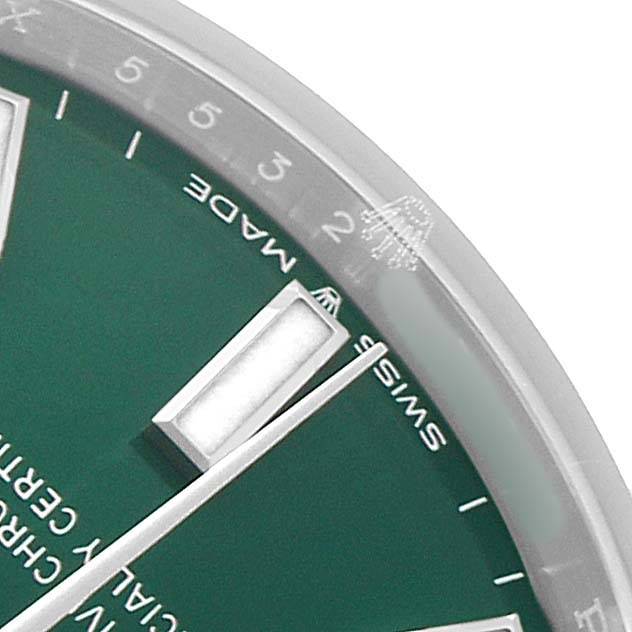 Rolex Oyster Perpetual Midsize Green Dial Steel Ladies Watch