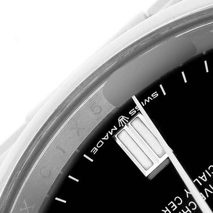 Rolex Oyster Perpetual Steel Black Dial Mens Watch