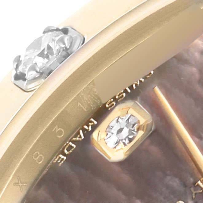 Rolex Pearlmaster Midsize Yellow Gold Mother of Pearl Diamond Ladies Watch