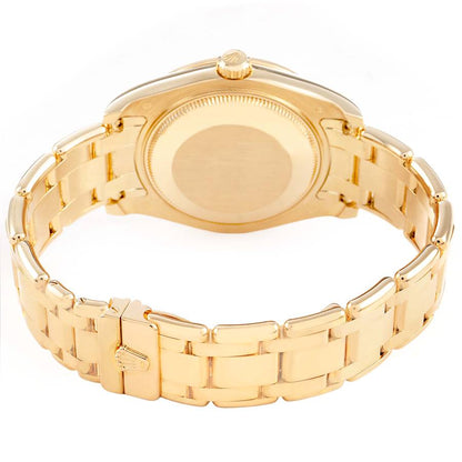 Rolex Pearlmaster Yellow Gold MOP Diamond Ladies Watch