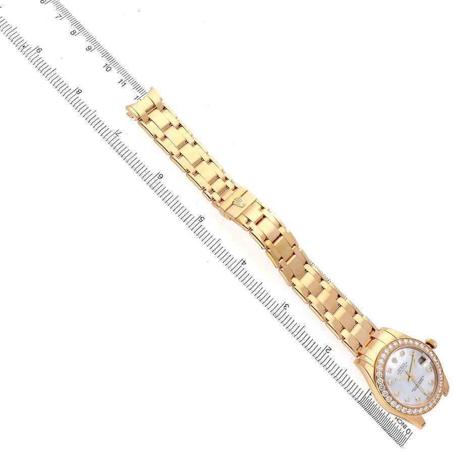 Rolex Pearlmaster Yellow Gold MOP Diamond Ladies Watch