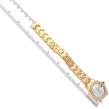 Rolex Pearlmaster Yellow Gold MOP Diamond Ladies Watch
