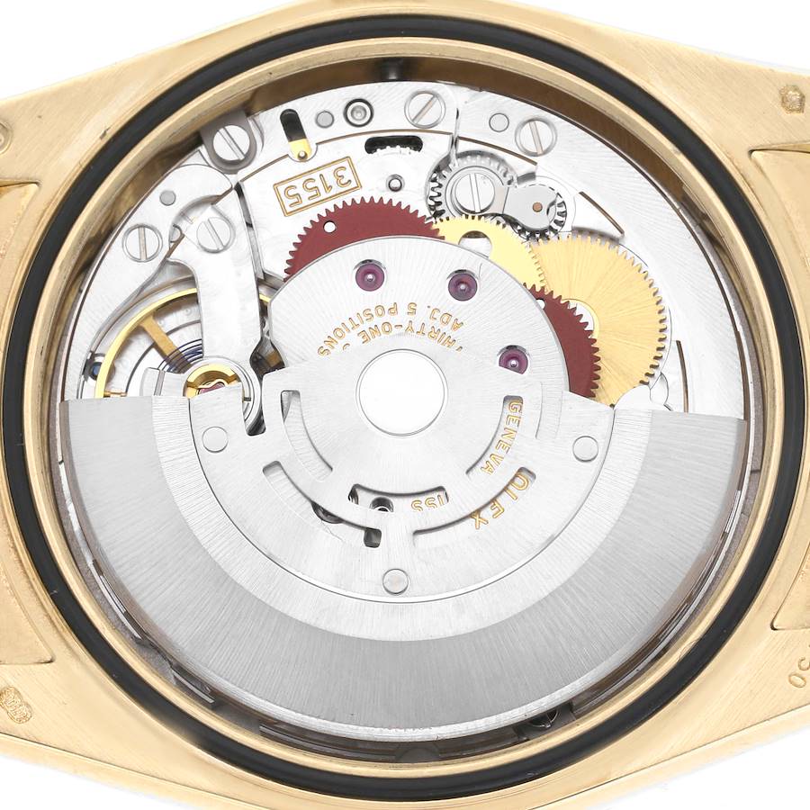 Rolex President Day-Date Yellow Gold Green Dial Mens Watch