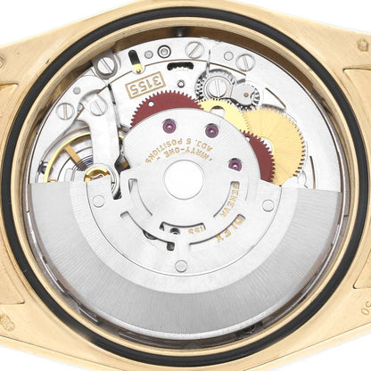Rolex President Day-Date Yellow Gold Green Dial Mens Watch