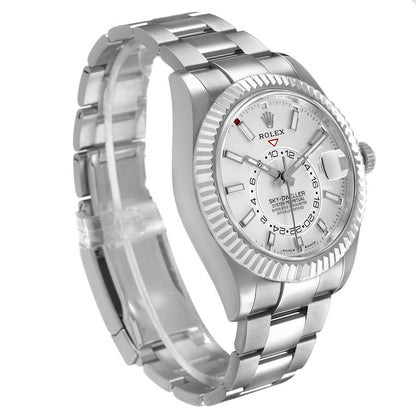 Rolex Sky-Dweller Steel White Gold White Dial Mens Watch