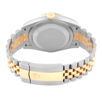 Rolex Sky Dweller Steel Yellow Gold Black Dial Mens Watch
