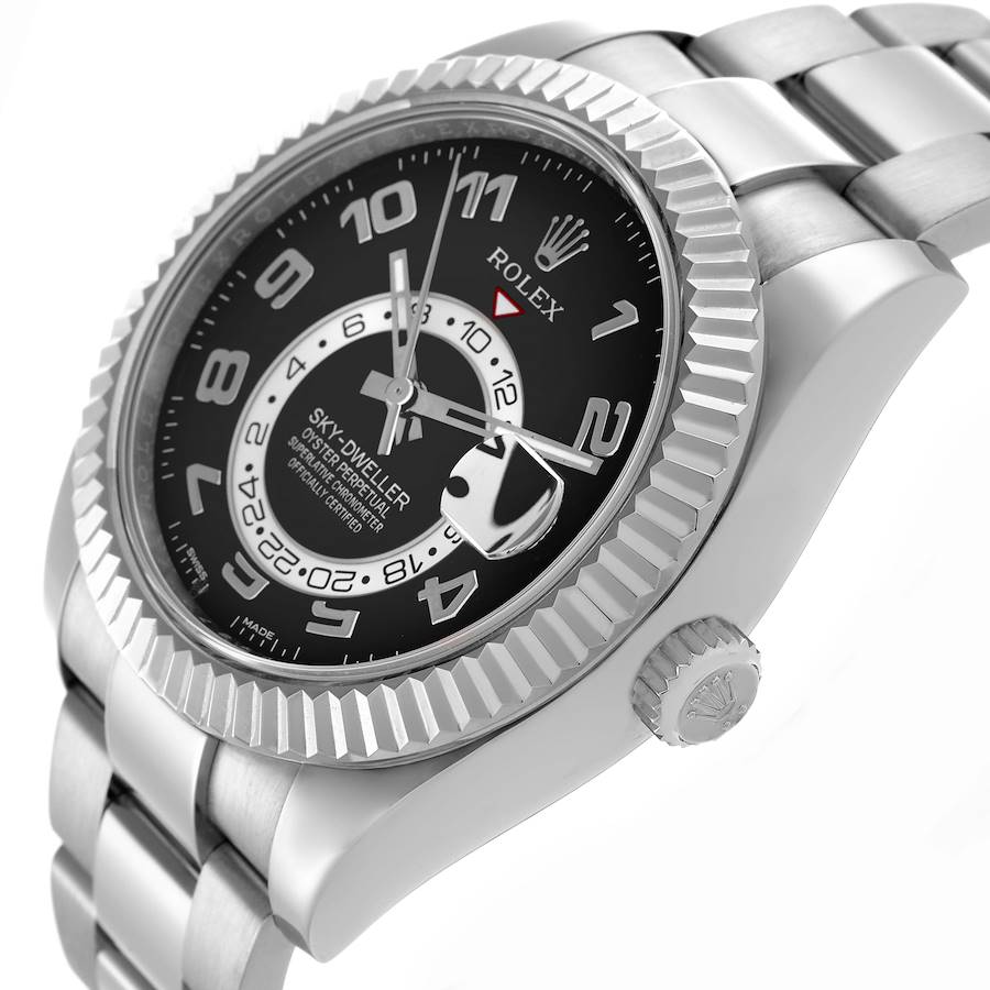 Rolex Sky-Dweller White Gold Black Dial Mens Watch