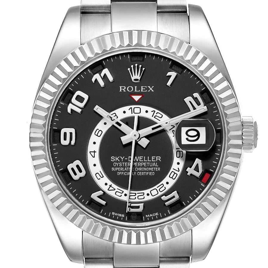 Rolex Sky-Dweller White Gold Black Dial Mens Watch