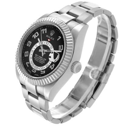 Rolex Sky-Dweller White Gold Black Dial Mens Watch