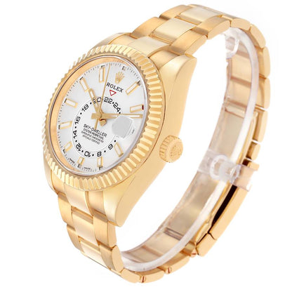 Rolex Sky-Dweller Yellow Gold White Dial Automatic Mens Watch