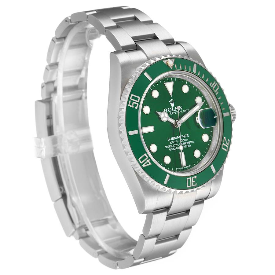 Rolex Submariner Steel Hulk Green Dial Bezel Mens Watch