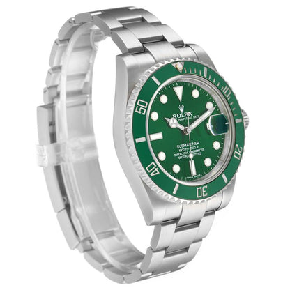 Rolex Submariner Steel Hulk Green Dial Bezel Mens Watch