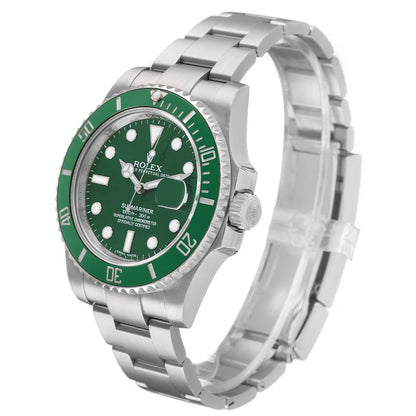 Rolex Submariner Steel Hulk Green Dial Bezel Mens Watch