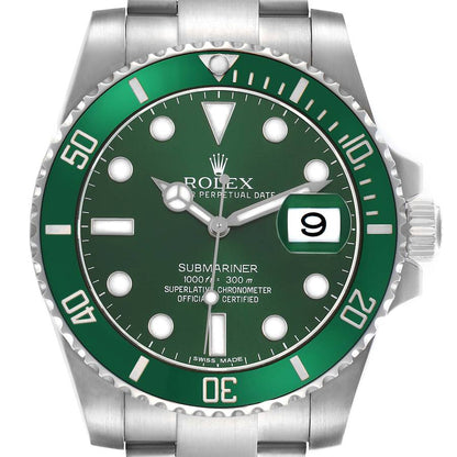 Rolex Submariner Steel Hulk Green Dial Bezel Mens Watch