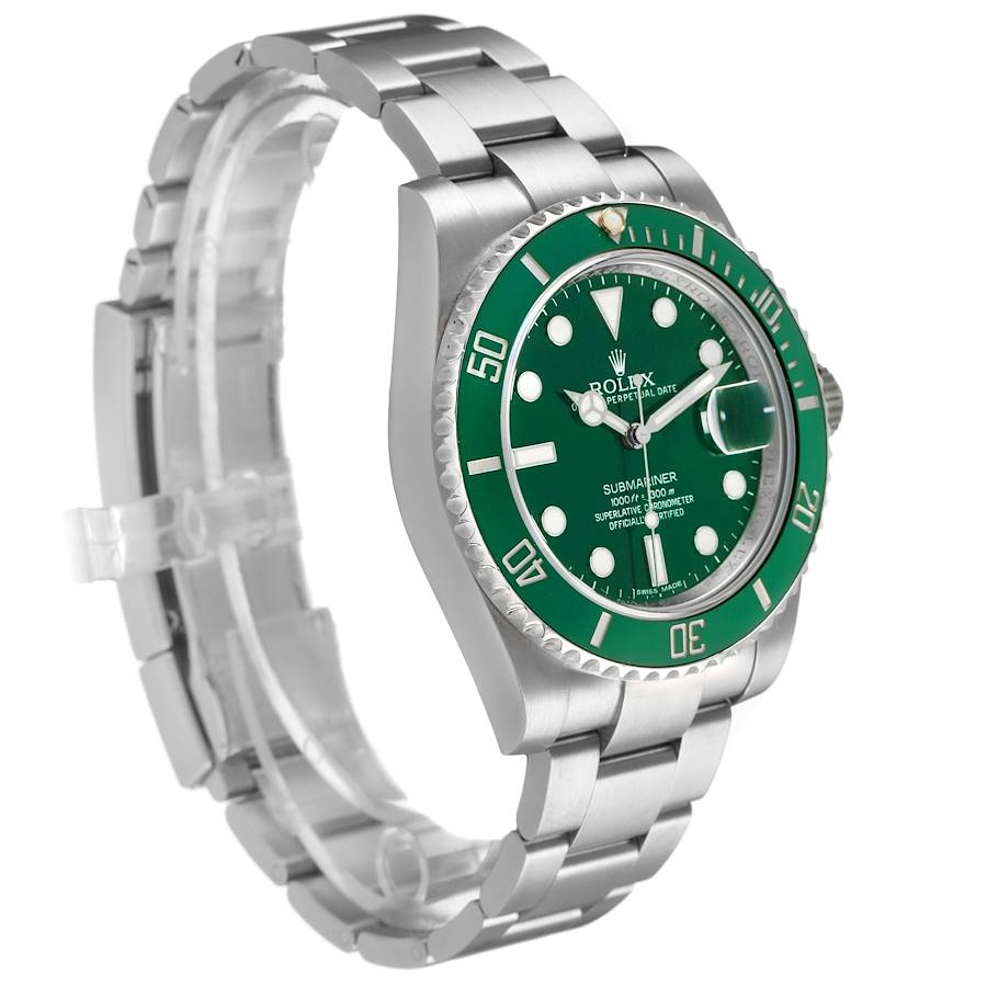 Rolex Submariner Steel Hulk Green Dial Bezel Mens Watch