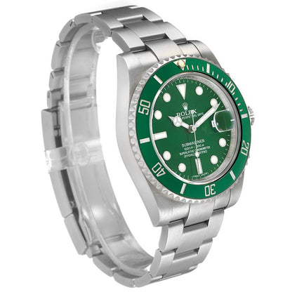 Rolex Submariner Steel Hulk Green Dial Bezel Watch