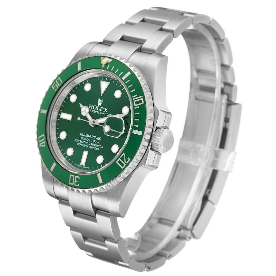 Rolex Submariner Steel Hulk Green Dial Bezel Watch