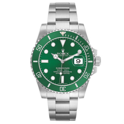 Rolex Submariner Steel Hulk Green Dial Bezel Watch