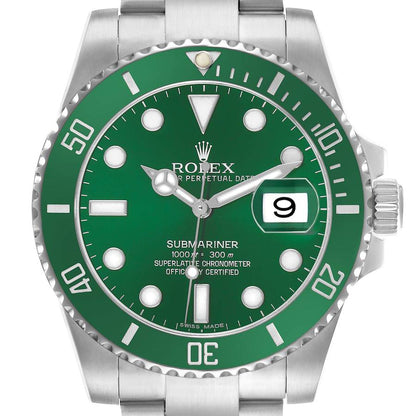 Rolex Submariner Steel Hulk Green Dial Bezel Watch