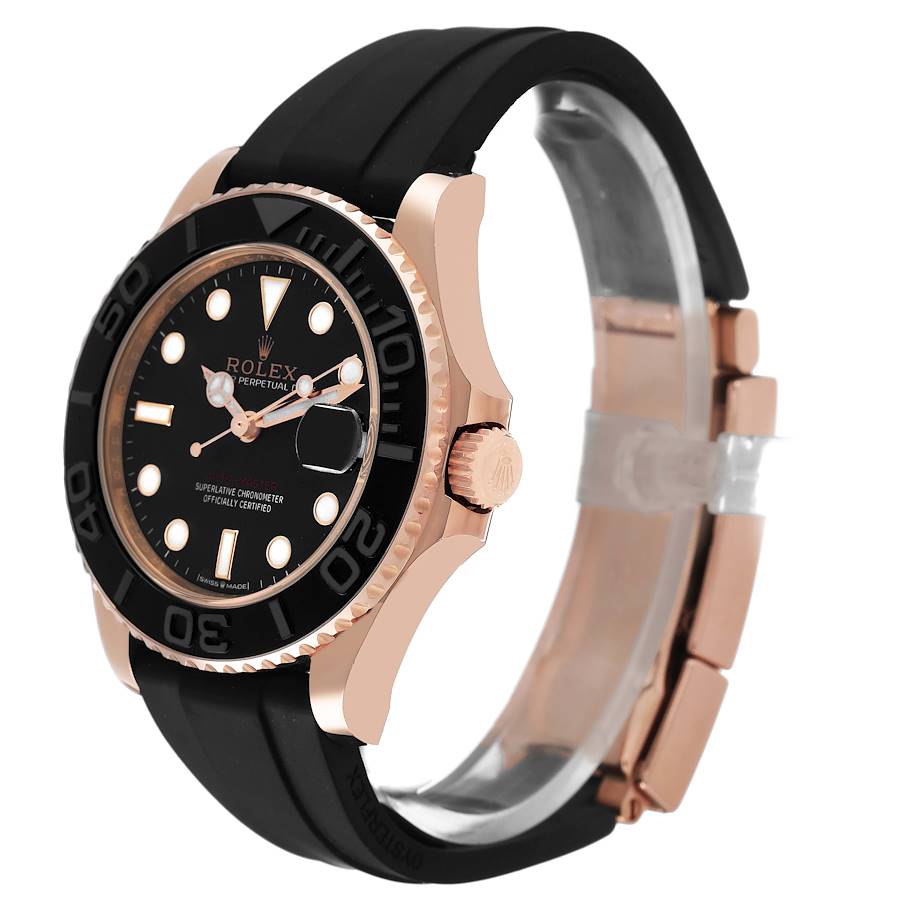 Rolex Yachtmaster 37 Rose Gold Oysterflex Watch