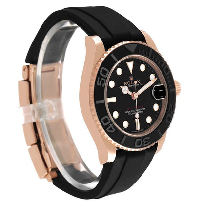 Rolex Yachtmaster 37 Rose Gold Oysterflex Watch