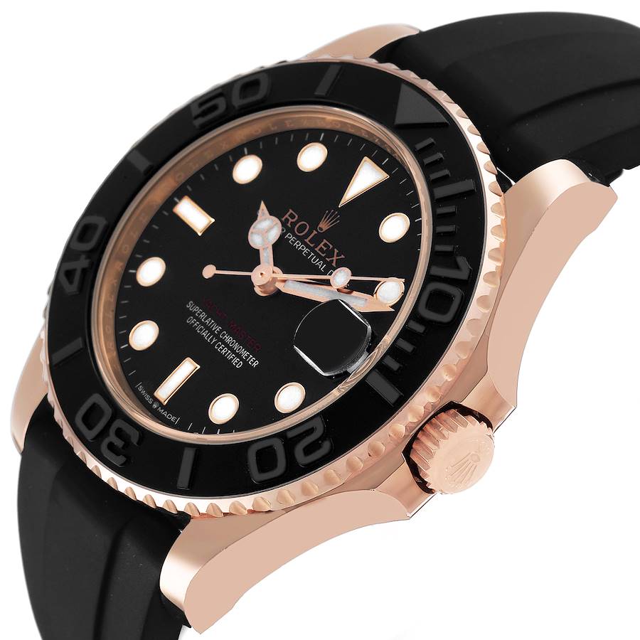 Rolex Yachtmaster 37 Rose Gold Oysterflex Watch