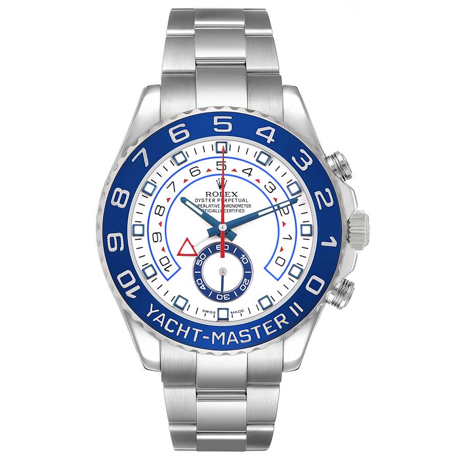 Rolex Yachtmaster II Steel Blue Cerachrom Bezel Mens Watch