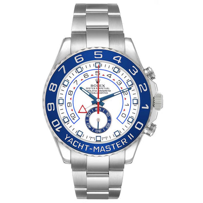 Rolex Yachtmaster II Steel Blue Cerachrom Bezel Mens Watch