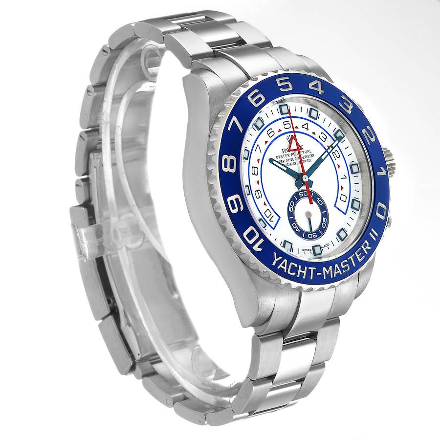 Rolex Yachtmaster II Steel Blue Cerachrom Bezel Mens Watch