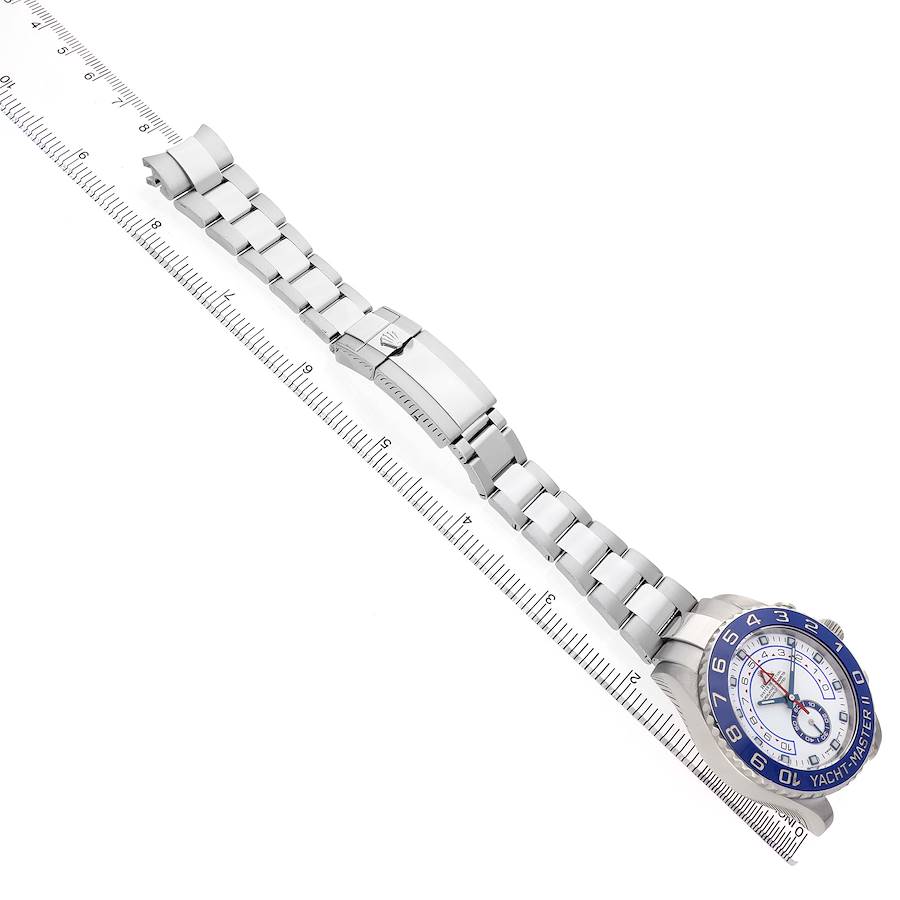 Rolex Yachtmaster II Steel Blue Cerachrom Bezel Mens Watch