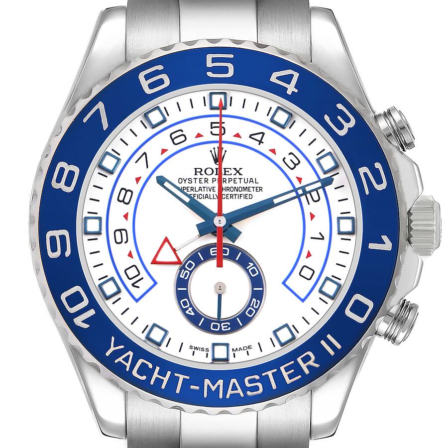 Rolex Yachtmaster II Steel Blue Cerachrom Bezel Mens Watch