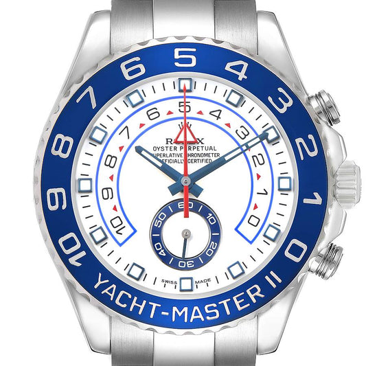 Rolex Yachtmaster II Steel Blue Cerachrom Bezel Mens Watch