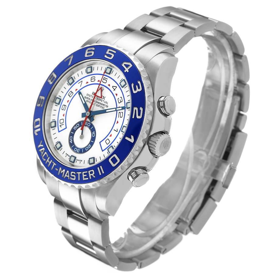 Rolex Yachtmaster II Steel Blue Cerachrom Bezel Mens Watch