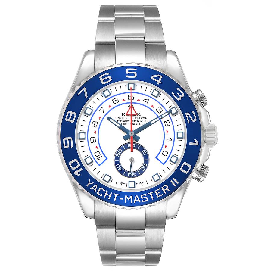 Rolex Yachtmaster II Steel Blue Cerachrom Bezel Mens Watch