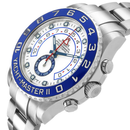 Rolex Yachtmaster II Steel Blue Cerachrom Bezel Mens Watch