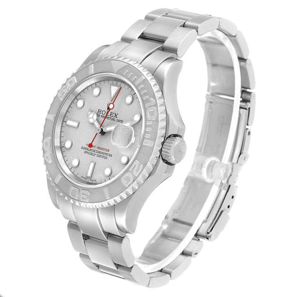 Rolex Yachtmaster Steel Platinum Dial Bezel Mens Watch