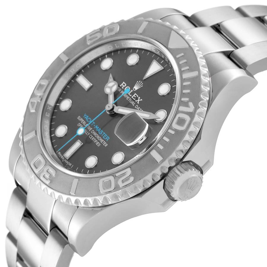 Rolex Yachtmaster Steel Platinum Rhodium Dial Mens Watch