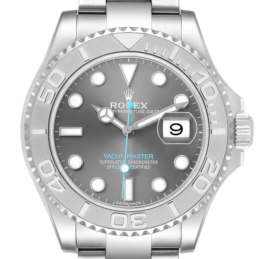 Rolex Yachtmaster Steel Platinum Rhodium Dial Mens Watch
